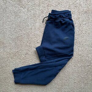 Nike Sweatpants Boys XL 28x26 Navy Blue Fleece Tapered Leg Pockets Youth